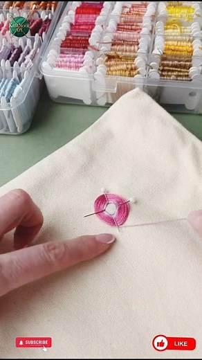 A Unique Way to Create Embroidered Flowers Variegated Threads on Denim | Beginner Friendly Tutorial
