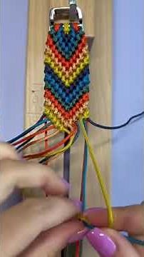 Making a chevron Friendship Bracelet | howTomake bracelet atHome#macrame#bracelet