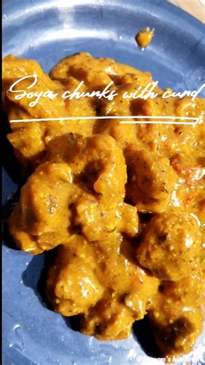Soya chunks with curd recipe 🫕 #shorts #viral #food #song #healthyfood #trending