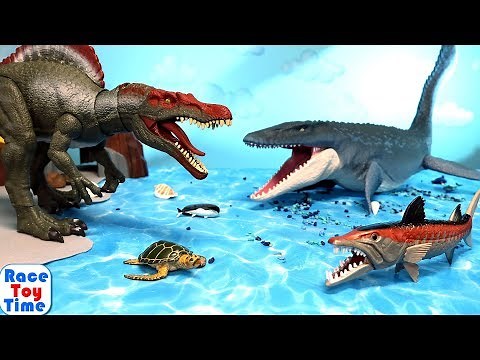 Jurassic World Mosasaurus - Fun Dinosaurs Tyrannosaurus Spinosaurus Toys For Kids