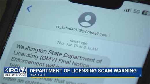 Video: Department of Licensing scam warning