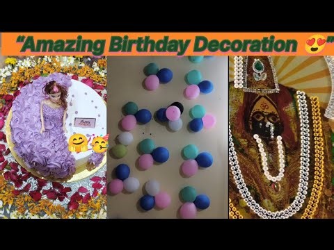 Happy Birthday Decoration with Rangoli 🎨 | Simple Home Setup ‪@shitalwarudkar786‬ #birthdaydecoration🎂