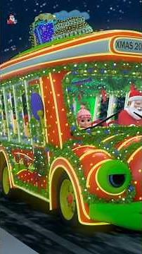Wheels on the Bus Christmas Song for Kids #nurseryrhymes #shorts