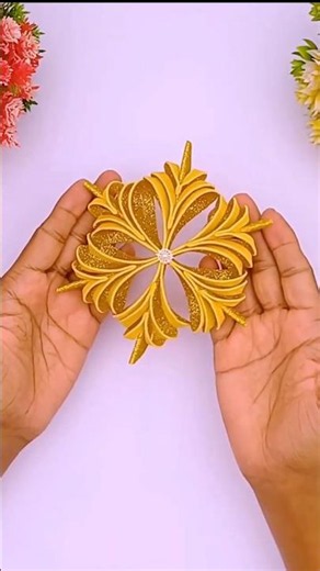 Easy Christmas Craft for Beginners 🎄 | Glitter Foam Ornament Making Step-by-Step Tutorial