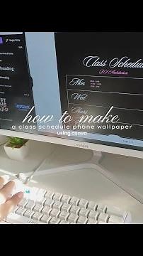 how to make a class schedule phone wallpaper using canva (quick & easy tutorial!)