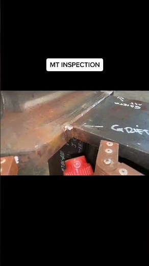 Grieta detectada por partículas magnéticas