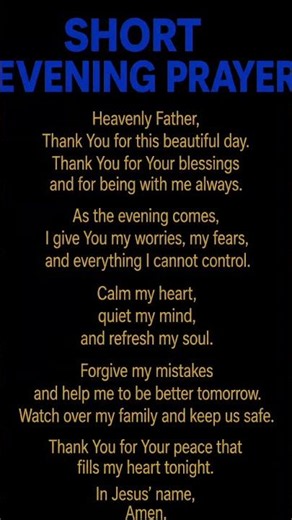 Never Sleep without saying this! #eveningprayer #prayer #shorts