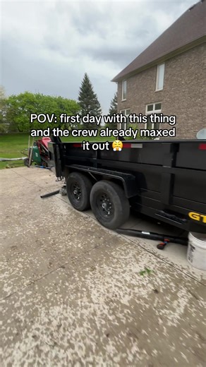 So grateful I only had to take back roads to get to the dump ✌️🥀 #landscapingbusiness #fail #dumptrailer #landscaping #meme