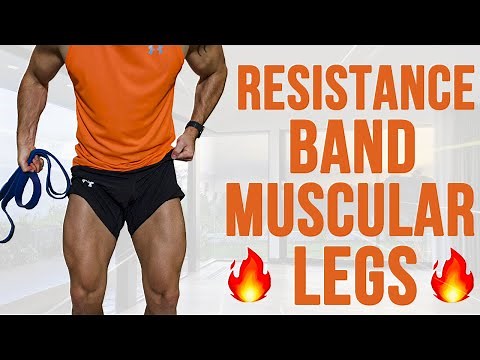 Resistance Band Muscular Legs! 15 Minute Home Workout!