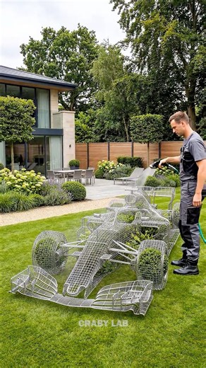 This Topiary F1 Took How Long to Make? 🏎️ #gardening #luxury #viral #f1 #topiary