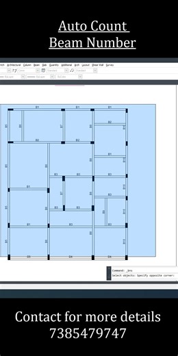 Manually counting and numbering beams for your structural schedule is a thing of the past! This video demonstrates a powerful CAD automation feature that instantly counts and sequentially numbers all beams on your plan. Watch as the tool automatically scans the layout, assigns a unique number to each beam (B1, B2, B3, etc.), and even provides a count summary. This is crucial for creating accurate and error-free Beam Schedules and Bill of Quantities (BoQ). 📞 Contact for more details: 7385479747 