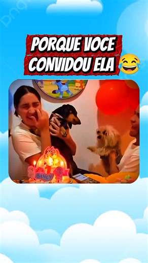 POR QUE VOCÊ CONVIDOU ELA 😂 #cachorro #humor #engraçado #comedia #shorts