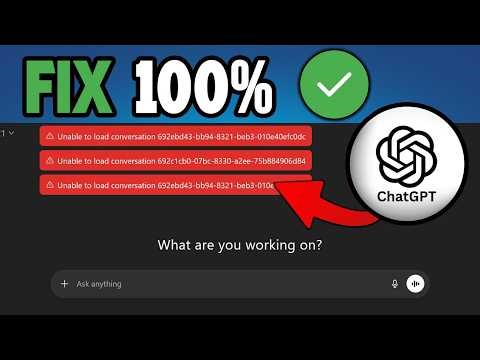 How to fix chatgpt unable to load conversations | 3 easy fixes