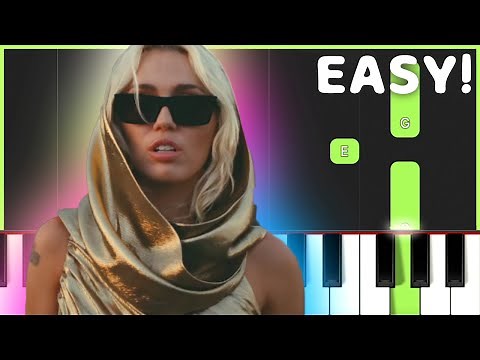 Flowers - Miley Cyrus | EASY Piano Tutorial
