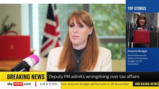 BREAKING: Angela Rayner admits she didn't pay enough tax on flat purchase. The Deputy Prime Minister said has referred herself to the standards watchdog while speaking to Sky's @BethRigby on the Electoral Dysfunction podcast. https://trib.al/MzZXQPQ 📺 Sky 501 & YouTube | Sky News