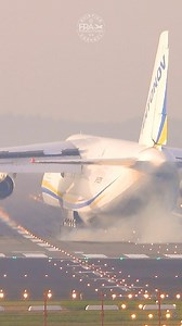 UKRAINIAN AN-124 SLIDING ON THE RUNWAY! 🇺🇦 Heavy Antonov Design Bureau AN-124 arriving into windy Frankfurt Hahn Airport. Note the hard rudder input to correct the AN-124 after touching down at windy EDFH. • • • #AN124 #Antonov124 #Ukraine #Antonov #fblifestyle #Germany #plane #aviation #cargo | Maximilian Strietz