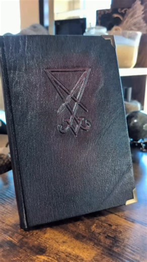 leather jounals,BoS,grimoires on Instagram: "Unique blank leather Book of #lucifer available https://velimirabooks.etsy.com/listing/4439988947/the-book-of-lucifer-6x9-ready-to-ship-in #BookOfShadows #occultbooks"
