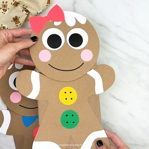 6.3K views · 110 reactions |  Gingerbread Man Puppet Craft ✂️ Get the template on the blog | Simple Everyday Mom | Facebook