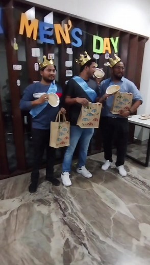 1.3K views · 20 reactions | Here's how we celebrated International Men's Day with a few fun games at our office. Men can cook and put on make-up too! #mensday #happymensday #explorepage #explore #exploremore #EmpowerPragati #officereels #office #officespace #officelife #reelsinstagram #reelsvideo #reelitfeelit #reels #games #celebration | Empower Pragati | Facebook