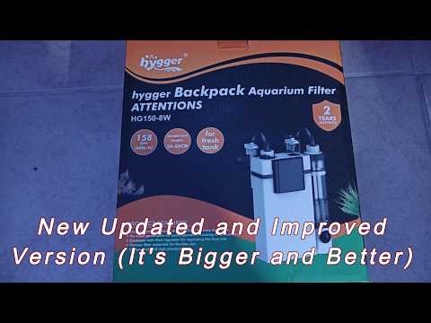 The New an Improved Hygger Back Pack Filter HG150 8W Version