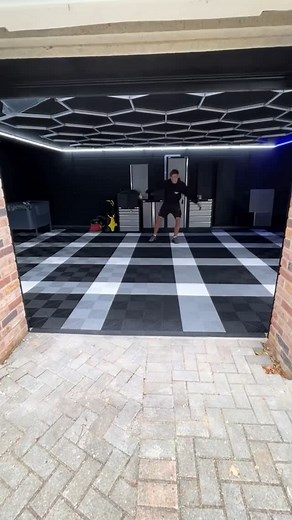 Garage Style - Garage Flooring & Hexagon Lighting on Instagram: "Some weekend garage motivation  time to get our team in to transform your garage? #garage #garagestyle #garagefloor #flooring"