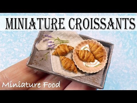 How To Croissants & Tray Tutorial // DIY Miniature Food // SugarCharmShop