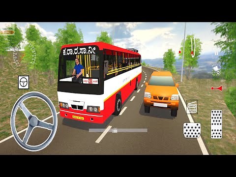 KSRTC Bus Driving in Bharat Bus Simulator Android Gameplay | Indian Bus Games 3D