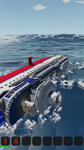 Cruise Ship Survival Against High Waves in Stormworks 2