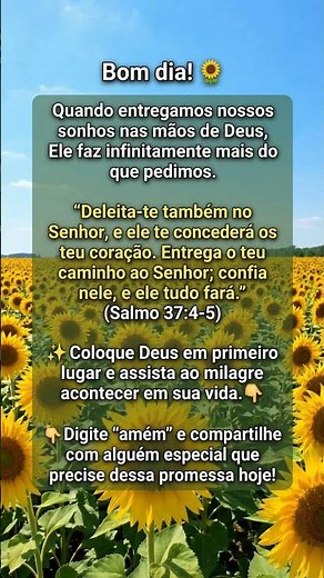 Um Bom dia, Tranquilize sua mente: Um lembrete poderoso para você hoje ✨ #bomdia#féeesperança#status