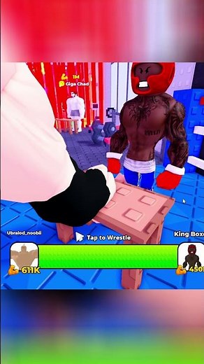 +1 Muscle to Arm Wrestle King Boxer vs Giga Chad! 🥊