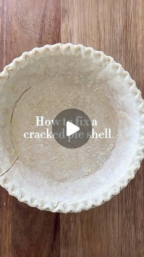 Half Batch Baking on Instagram: "If your pie shell cracks during baking here’s a quick solution (it also works with unbaked pie shell). Take 1 part butter(melted) and 2 parts flour, whisk. The solution should be a paste. First fill in the cracks, then smooth. Make sure the crack is filled. Bake at 375 for 5-10 min. #pumpkinpie #pie #thanksgiving #christmasbaking #theperfectpie #piecrust #bakingsolutions #bakingtime #todayilearned #holiday #baking"