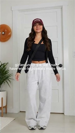 Try these perfect wide leg sweats for short girls?