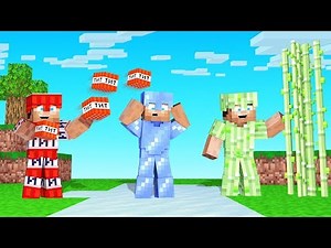 MINECRAFT But ANY BLOCK = ARMOR (special powers)