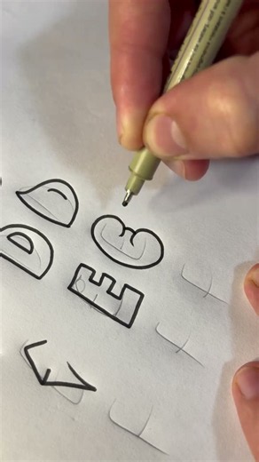 Finally, an easy way to draw bubble letters! #graffiti #tutorial #shorts