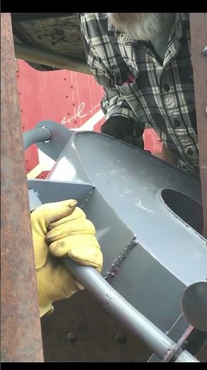 New portable hydraulic rivet setting press in action!