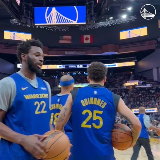 When you meet Andrew Wiggins > Open Practice || #DubNation | Golden State Warriors