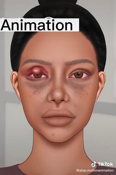 I have a pimple on my eye#fyp #tiktok #pimple #cartoon #animation #foryou #stopmotionanimation
