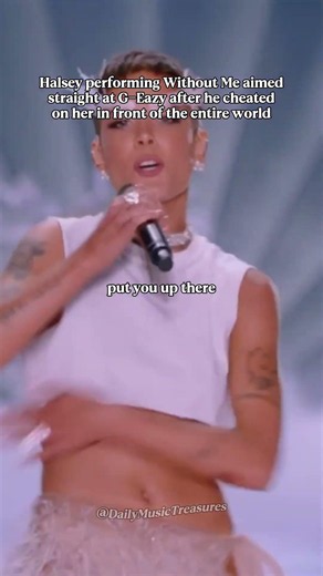 Halsey performing Without Me aimed straight at G-Eazy after he cheated on her