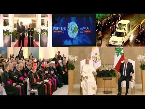 MAJOR MOMENT: Pope Leo XIV Arrives at Presidential Palace to Massive Baabda Welcome