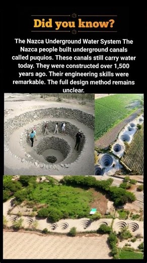 Ancient Water Engineering Mystery 💧 Nazca Underground Canals Still Working! #facts