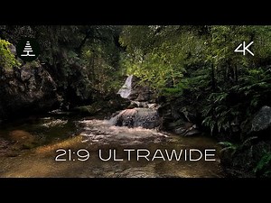 21:9 Ultrawide 4K Jungle Waterfall – Relaxing Nature Sounds for Ultimate Calm