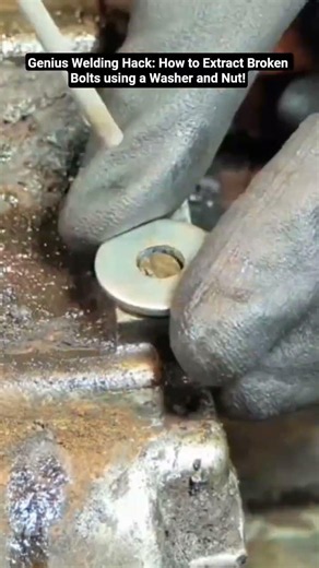 Genius Welding Hack: How to Extract Broken Bolts using a Washer and Nut!