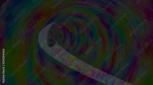 Within a colorful Einstein–Rosen bridge or wormhole (3D Rendering)