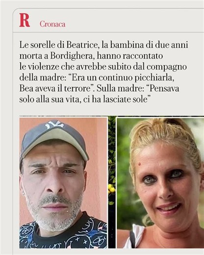 L’orrore nelle testimonianze delle sorelle di Beatrice: “Lui la picchiava, mamma non interveniva”