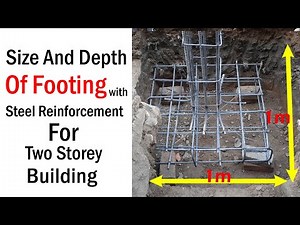 Size and Depth of Footing with Reinforcement for Two Storey Building | Strcutural Design |