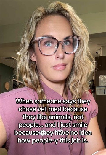 When someone says they chose vet med because they like animals