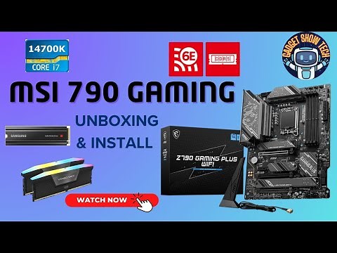 How to Instal MSI Z790 Gaming Motherboard DDR5 NVMe PCIe 5 Wi-fi 6e intel 14th Gen LGA 1700