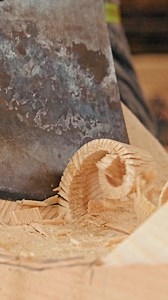 436K views · 2.4K reactions | Broad axe on log cabin notch 望 #wood #axe #build | Fjeld & Fragått | Facebook