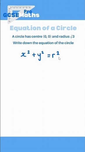 Equation of a Circle | Circle Graphs #gcsemaths #maths #tangent #graphs #circlegraph #equation