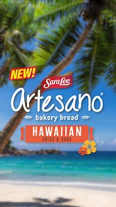 Come along to discover the sweet taste of paradise and endless recipe options with Artesano Hawaiian Bread and Buns. Get your Hawaiian Buns now in the South, and Bread nationwide! | Sara Lee Bread